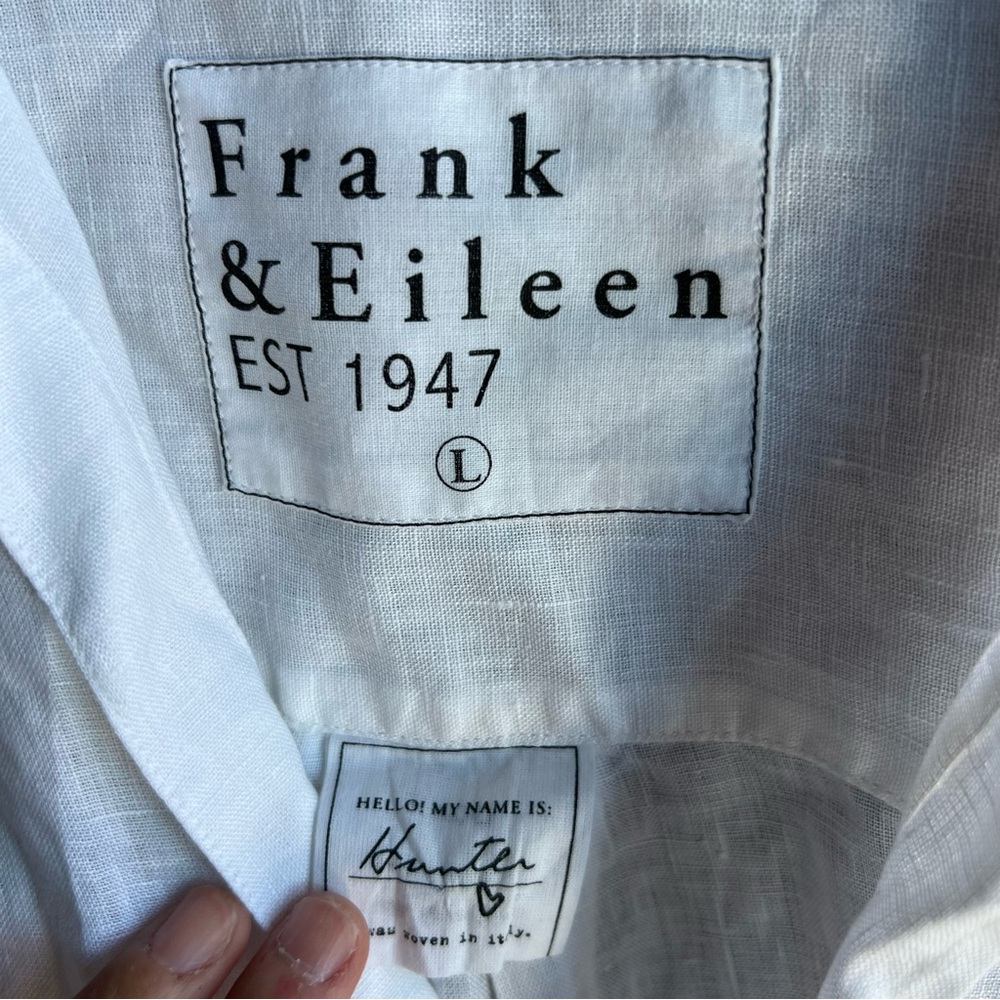 Frank & Eileen Hunter Linen White Shirt Dress - Picture 3 of 8
